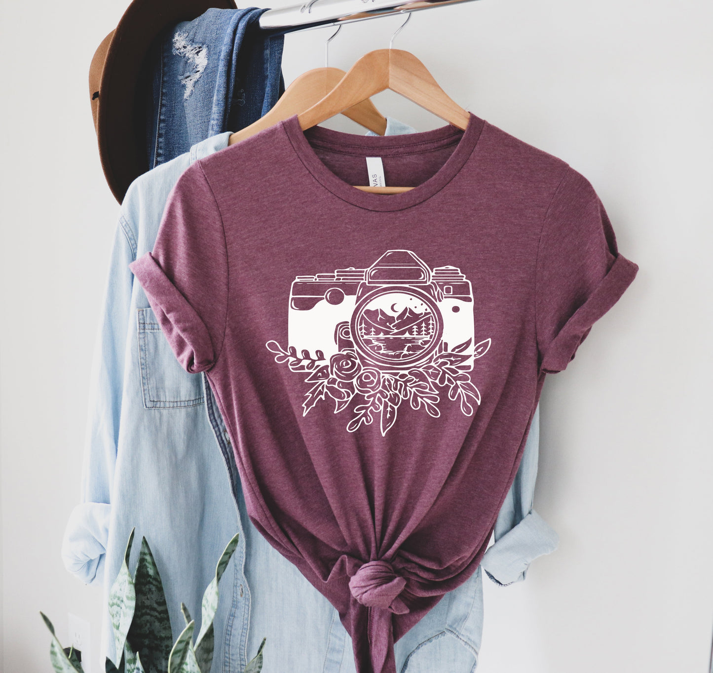 Retro Camera Camping Shirt, Camera Shirt