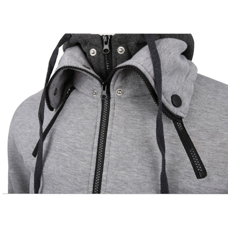 Double Zipper Hoodie Jacket for Men